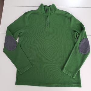 Banana Republic Clover Leaf Elbow Patch Green Sweater Men Large